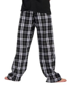 Youth Polyester Flannel Pant - BLACK / WHITE - S | Boxercraft Youth Polyester Flannel Pant in Black/White Size Small Flannel Pants, Navy Gold, Scottish Tartans, Burnt Orange, Black Pants, Tartan, White And Black, Red And White, Elastic Waist