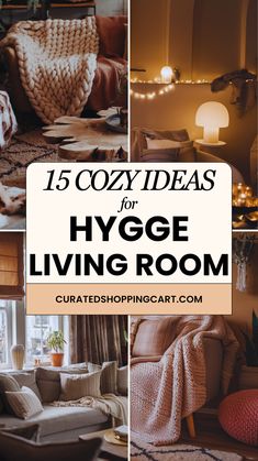 cozy ideas for hygge living room from curate's shopping cart