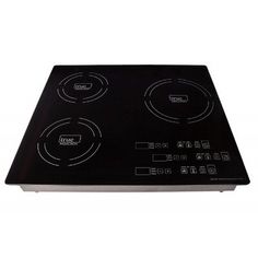 an electric cooktop with four burners on it