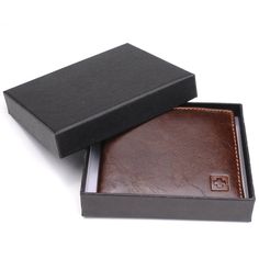 Item Type: Wallet Material: Leather Lining Material: Polyester Item Size: 11.5 cm / 4.33 inch x 9,5 cm / 3.54 inch x 1.5 cm / 0.39 inch Item Weight: 85 g / 0.19 lbs Interior: Photo Holder, Note Compartment, Card Holder, Coin Pocket Package Includes: 1 x Pc Black Rectangular Wallet As Gift, Brown Rectangular Wallet For Gift, Compact Brown Wallet With Card Slots, Mens Leather Wallet Bifold, Mens Accessories Necklace, Rfid Blocking Wallet, Shipping Tags, Gifts For Your Boyfriend, Genuine Leather Wallets