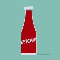 a bottle with the word ketchup on it