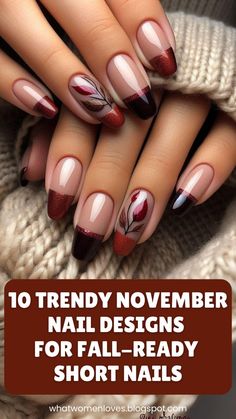 Ready for some fresh November nails design ideas? These short nails looks feature stunning simple styles, almond shapes, gel polish, fall colors, and even bold glitter accents. Whether you love square or acrylic coffin nails, these designs will have you feeling cute and festive this fall! Short Nails For November, Fall Nails Glitter Accent, November Nails Fall Almond, November Gel Nails Designs, Gel Polish Fall Colors, November Nail Ideas Acrylic, November Nails Ideas 2024, November Nails Square, Short Square Fall Nails