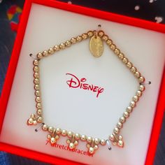 Disney- Mickey Stretch Bracelet Gold Tone 7" Gold Mickey Mouse Jewelry For Gift, Gold Disney Mickey Mouse Jewelry, Disney Gold Mickey Mouse Jewelry, Disney Mickey Mouse Gold Jewelry, Adjustable Disney Style Bracelets, Disney Charm Bracelet, Halloween Charm Bracelet, Disney Gold, Disney Bracelet