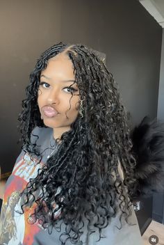 Boho Locs, Big Box Braids Hairstyles, Goddess Braids Hairstyles, Box Braids Hairstyles For Black Women, Braided Cornrow Hairstyles, Hair Twist Styles