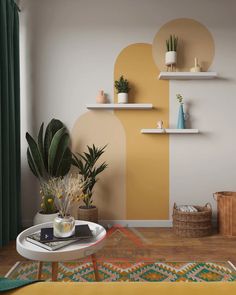 a living room filled with furniture and decor