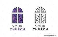 three different logos with the words your church