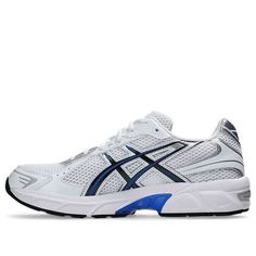 ASICS Gel-1130 Sneakers 'White Tuna Blue' 1201A256-119 Asics White Functional Sneakers, White Asics Low-top Running Shoes, White Low-top Asics Running Shoes, Blue Asics Sneakers For Light Sports, Asics Blue Sneakers For Light Sports, Classic Asics Low-top Running Shoes, Classic White Running Shoes, Classic White Running Shoes For Jogging, Asics White Running Shoes With Cushioned Footbed