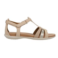 The Leia sandals are going to be your go-to shoe. It features superior arch support, lightweight design and a flexible outsole for maximum comfort. The Leia will keep you happy all-day long! $44.97 Beige T-strap Sandals With Removable Insole, Lightweight Flat Sandals With Removable Insole, Sandals Casual, Easy Spirit, Casual Sandals, Strappy Heels, You Happy, Arch Support, Leather Fashion