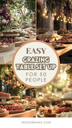 Make hosting stress-free with this easy guide to setting up a grazing table for 50 people. Packed with grazing table ideas, cheap food displays, and charcuterie tips for a large crowd, this post has everything you need. Whether you're creating a grazing food table for 25 or 50 people, these tricks make it simple and stunning. Click to find out how to make your party table layout a success!
​
​