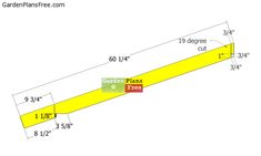 the garden planter line is shown with measurements for each section and height to be measured