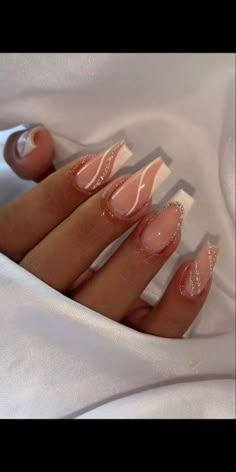 White Tip Acrylic Nails, May Nails, White Acrylic Nails, Basic Nails, French Acrylic Nails