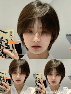 Short Hair Styles Boycut, Pixie Haircut Korean, Korean Pixie Cut, Short Hair For Chubby Faces, Hair Styles For Short Hair, Styles For Short Hair, Short Hair Tomboy, Korean Short Hair