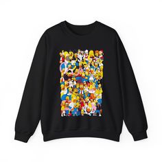 "\"Its a ring toss game!\" This Simpsons themed crewneck is a must have for all Homer fans! Garment type: Gildan 18000 - Full colour 300dpi front of top design - Direct to garment printed - Comes in black or white with sizes Small to 2XL (size chart in images) - Heavy blend 50% cotton and 50% polyester. It is a loose fit and features a ribbed knit collar. Runs true to size Care Instructions: Machine wash: cold (max 30C or 90F) or gentle/delicates cycle Tumble dry low heat only Do not iron Do not dry clean This design is also available as an A3 poster. Poster comes as an instant digital download to print at home or local print facility   ** Purchase any two items in the same transaction and receive 20% off for next time! **" Pop Culture Cartoon Print Sweatshirt For Streetwear, Pop Culture Cartoon Print Sweatshirt, Pop Culture Letter Print Crew Neck Hoodie, Pop Culture Winter Sweatshirt With Character Print, Fan Merchandise Long Sleeve Sweatshirt, Pop Culture Cartoon Print Sweatshirt For Winter, Winter Pop Culture Sweatshirt With Cartoon Print, Winter Pop Culture Crew Neck Tops, Fan Merchandise Hoodie With Character Print, Crew Neck