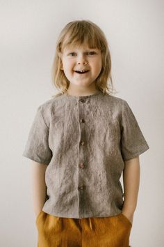 Breathable and comfy, 100% organic linen fabric shirt for toddler boys. It has short sleeves and button up design, and is created for the most comfort of your little boys. Choose any of 25 colors according to your liking. This linen top for boys can be worn on everyday, or for special occasions, for birthdays, wedding, kids parties, or any other occasion. Besides, all organic linen clothes are breathable and ensure air circulation, so your child won't feel overheated. Linen shirt is also machine First Birthday Shirt Boy, Baby Boy First Birthday Outfit, Ring Bearer Shirt, First Birthday Shirt, Baby Boy First Birthday, First Birthday Outfit, Shirt Linen, Shirt For Boys, White Linen Shirt