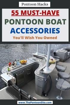 pontoon boat accessories Names For Boats, Pontoon Boat Decor, Pontoon Boat Party, Best Pontoon Boats, Luxury Pontoon Boats, Boat Organization, Pontoon Party, Small Pontoon Boats, Pontoon Houseboat