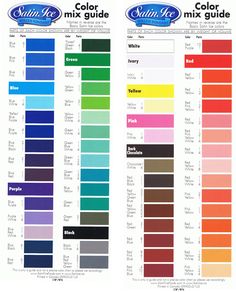 the color guide for all kinds of paints