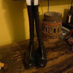 New, Never Been Worn Size 9.5 Black Riding Boots Medium Width, Black Boots For Riding, Medium Width, Vince Camuto Booties, Gold Espadrilles, Glitter High Heels, Espadrilles Shoes, Pointed Heels, Open Toe Shoes, Vince Camuto Shoes