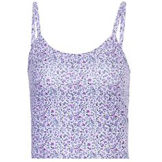 Vevesc Sexy Floral Spaghetti Straps Slash Neck Backless Sleeveless Crop Top Summer Women Casual Cute Camisole Tops Street Real photos （size S): SIZE(CM) BUST LENGTH S 70-86 30 M 74-90 31 L 78-94 32 Purple Tank Top With Built-in Bra For Summer, Beach Tank Crop Top With Straps, Summer Spaghetti Strap Crop Top Vest, Strappy Tank Crop Top For The Beach, Summer Crop Top With Spaghetti Straps, Summer Camisole With Wide Straps, Bra Friendly, Seamless Sleeveless Beach Camisole, Summer Bra-friendly Camisole With Wide Straps, Summer Crop Top With Built-in Bra And Wide Straps