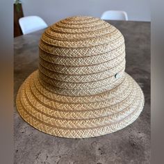 Jones New York Woven Straw Bucket Hat. New Without Tags. Excellent Condition. Questions? Leave A Comment Below! Beige Cloche Hat For Vacation, Adjustable Cloche Hat For Vacation, Casual Adjustable Cloche Sun Hat, Casual Cloche Straw Hat For Vacation, Casual Cloche Beach Hat, Casual Cloche Hat For Beach, Casual Adjustable Cloche Hat, Adjustable Cloche Hat For The Beach, Beige Cloche Hat For Beach