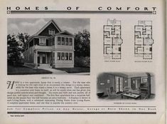 an old house is featured in this advertisement for the home's first floor and second story