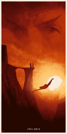 the poster for star wars ii is shown with an image of a person in front of a sunset