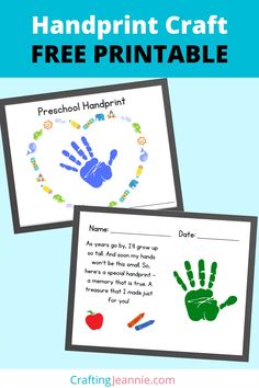 Make these Back to School Handprint crafts. They are so cute. Perfect for Preschool and Kindergarten. Grab the Free Printable Handprint Poem PDF and enjoy this simple first day of school activity! Beginning Of School Handprint Craft, Preschool Crafts For First Day Of School, Fun Beginning Of The Year Activities, Beginning Of The Year Art Projects Preschool, Back To School Preschool Crafts Free Printables, First Day Of School Handprint Poem, All About Me Poems For Preschool, 1st Day Preschool Craft, All About Me Activities For Preschoolers First Week