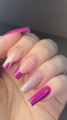 Spring Nail Designs, Brighter Days, Work Nails, Nail Tattoo, Long Square Acrylic Nails, Pink Acrylic Nails, Spring Nail, Hot Nails, Square Acrylic Nails