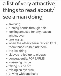 a list of things to read about / see a man doing