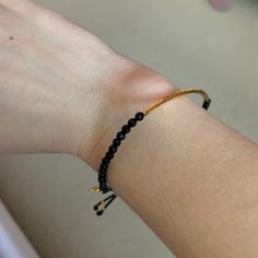 Minimalist Black Beads Bracelets As Gift, Minimalist Black Beads Bracelet As Gift, Minimalist Black Bead Bracelets As Gift, Minimalist Black Beads Bracelet For Gift, Minimalist Black Jewelry With Sliding Knot, Elegant Black Bracelets For Everyday, Gold Jewelry From Nordstrom As A Gift, Gold Jewelry From Nordstrom For Gift, Gold Nordstrom Jewelry For Gift