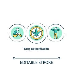 Drug detoxification concept icon. People stop drug consumption. Narcotics addiction treatment abstract idea thin line illustration. Vector isolated outline color drawing. Editable stroke Icon People, Color Drawing, Line Illustration, Colorful Drawings, Illustration Vector, Vector Photo, Vector Art, Vector Free, Clip Art