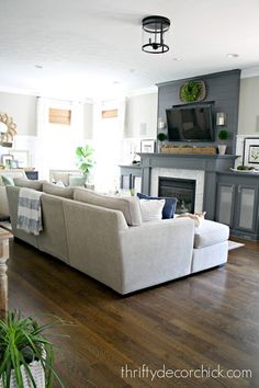 the living room is clean and ready to be used as a family room or office