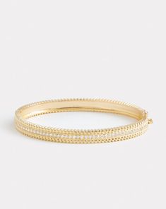 18K Yellow Gold Hinged Diamond Bracelet, .97 TCW 2.25 Interior Diameter Style# YBHSGWG Signature Collection, Ring Necklace, Hinges, Jewelry Shop, Diamond Bracelet, Ring Earrings, Gold Bracelet, Jewelry Necklaces, Yellow Gold