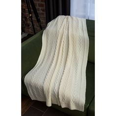 Make your home the perfect cozy space to relax in after a long day with our Knitted Double Cable Throw. Our throw is a premium quality piece that was made in Ireland. The material used is a fine acrylic and wool blend that is very soft to the touch, with a luxurious feeling on the skin. The throw is equally warm and breathable for the ultimate comfort. Due to its high quality material and manufacturing, our throw guarantees to surpass the test of time so you can cherish it for many years to come Cable Blanket, Cables Blanket, Wool Bed, Blanket Bed, Bed End, Bed Runner, How To Start Knitting, Cozy Space, Modern Interior Design