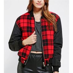 Brand New With Tag! Size Xs Originally Purchased From Uo For $185 Urban Red Outerwear For Fall, Unif Clothing, Scottish Style, Scottish Fashion, Red And Black Plaid, Outerwear Coats, Black Plaid, Red Plaid, Fashion Pants