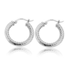 14K White Gold Polished 3.0mm Twist Tube Hoop Earrings Product Details Earring Information Style #: CAR 03/314 Metal Type: 14K White Gold Backing Type: Post / Friction Product Measurements Length (A): 17.0mm Width (B): 3.0mm Depth (C): 17.0mm Shipping & Processing: Standard Shipping is Free and typically takes 2-3 Days! Need it Faster? Select Expedited Shipping at Checkout! In Stock in White Gold: Ships in 2-3 Days Small Hoop Diamond Cut Earrings, Diamond-cut White Gold Hoop Earrings, Small Hoop White Gold Hallmarked Earrings, Small Hallmarked White Gold Hoop Earrings, White Gold Small Hoop Earrings Hallmarked, Tube Hoop Earrings, Gold Polish, Measurement Length, Types Of Metal