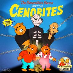 the berenband bears meet the cenorites dvd cover with cartoon characters on chains