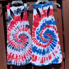 "Patriotic Tie Dye Tank Top // Tie Dye Racerback Tank // Red, White and Blue Tank Top // USA Tank Top // Summer Tie Dye // 4th of July Tank Red, White and Blue Tank top Our *Best Selling* \"Patriotic\" Tank top is the perfect blend of Red, White and Blue. Perfect for memorial day, or Independence day! It's now available in 2 options, red with Indigo blue or Red with Bright Blue 💙 both Amazing options! These make the perfect top for your matching family. See our pictures. We can dress the whole Red Cotton Tank Top For 4th Of July, Red American Flag Print Tank Top For Summer, Summer Festival Red Tank Top, Red Summer Tank Top For Festivals, Red Tank Top For Summer Festivals, Casual Red Festival Tank Top, Patriotic Tie Dye, Usa Tank Top, Usa Tank