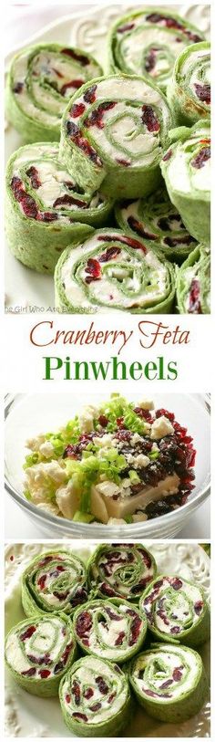 cranberry fata pinwheels on a plate