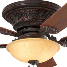 836071007231_08117882_-489206881.jpg Ceiling Fan Light Fixtures, Fan Light Fixtures, Bronze Ceiling Fan, Bowl Light, Traditional Style Decor, Bronze Lighting, Flush Mount Ceiling Fan, Fan With Light, Low Ceiling