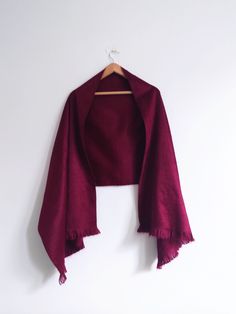 Alpaca Shawl/ Burgundy Shawl/ Bridesmaid Pashmina Shawl  Maid of Honor Shawl Shawl for weddings guest Shawl for dress  Winter Scarf Gift Mum Burgundy alpaca shawl. *About this item: This luxurious shawl is soft and has a natural sheen. It's perfect for daily use as well as a wedding. It looks fabulous in a dress. It's warm and delicate and can be dressed down and dressed up. This burgundy colour is gorgeous and perfect for the Christmas season. *About Alpaca: Alpaca is a  luxurious fibre, hypoal Shawl For Dress, Bridesmaid Pashmina, Winter Scarf Gift, Alpaca Shawl, Burgundy Scarf, Burgundy Colour, Winter Shawl, Maroon Dress, Dress Winter