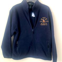 *** Polo By Ralph Lauren And Nwt *** Nwt Size For Boys 12/14 Or A Medium (23” Length Down Front And 18” Across Chest Pit-Pit) ***Navy Classic Color *** 100% Polyester Fleece *** Zipper Closure Front Pockets *** Signature Polo Pony/Rider And Sticks On Front *** Rare Htf Style Had In Storage A Long While Never Worn Trades Off Pm Smoke Free Fleece Outerwear For School In Fall, Winter School Fleece Outerwear, Navy Fleece Jacket With Pockets, Navy Sporty Fleece Outerwear, Navy Fleece Winter Outerwear, Navy Fleece Jacket With Long Sleeves For Outdoor, Navy Fleece Outerwear For Winter, Navy Long Sleeve Fleece Jacket With Pockets, Casual Navy Fleece Jacket With Fleece Lining