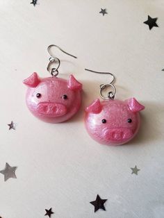 Calling all animal lovers! Let me help you show your wild side with these adorable resin pig earrings are ready to ship. Same day, free  shipping anywhere in the US Pig Earrings, Resin Earrings, Animal Lovers, Animal Lover, Jewelry Earrings Dangle, Dangle Drop Earrings, Unique Items Products, Let Me, Jewelry Earrings