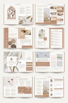 Elegant workbook canva templates Canva A4 Templates, Pdf Template Design, Pdf Design Ideas, Process Book Design, Ebooks Design Inspiration, Canva Templates Ideas, Canva Templates Free, Free Templates Download, Handout Design