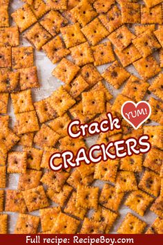 crackers are arranged on top of each other with the words crackers written above them