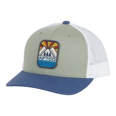 This 6 panel trucker hat is made of 100% cotton and features a woven patch on a mid profile fit hat with a low curve bill. Don't hesitate to add this AFTCO fishing hat to your growing collection. Summer Outdoor Six-panel Trucker Hat, Summer Trucker Hat For Outdoor Activities, Summer Camping Hat, Six-panel, Summer Camping Hat Six-panel, Summer Six-panel Camping Hat, Summer Camping Six-panel Hat, Six-panel Trucker Hat For Camping, Adjustable Trucker Hat For Hiking, Green Six-panel Trucker Hat For Outdoor Activities