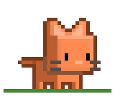 an animal that is pixeled in the style of a dog with its mouth open