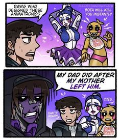 Fnaf Sl, Animatronic Fnaf, Fnaf Comics, Fnaf Memes, William Afton, Fnaf Funny, Fnaf Characters