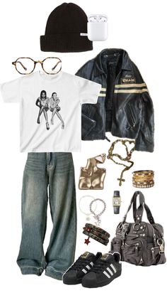 Koncerty Outfit, 21 Pilots Concert Outfit, Wave To Earth Concert Fits, Ahs Style Aesthetic, Ahs Outfit Ideas, Washed Grunge Top For Streetwear, Ash Style Outfit, Y2k Grunge Jacket, Summer Grunge Streetwear Tops