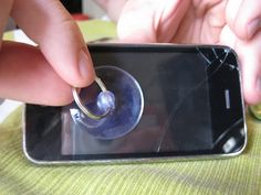 How to replace a cracked iPhone screen. Cracked Iphone Screen, Cracked Iphone, Iphone Glass, Glass Diy, Genius Ideas, Astuces Diy, Cell Phone Screen, Handy Dandy, Iphone Screen