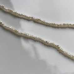 1-2mm very tiny pearl necklace, seed keshi like pearl necklace, white mini pearl necklace, dainty minimal pearl necklace Coil Hair Ties, Tiny Pearl Necklace, White Pearl Bracelet, Hair Coils, Tie Gifts, Necklace White, Necklace Dainty, Beaded Necklaces, Pearl Chain